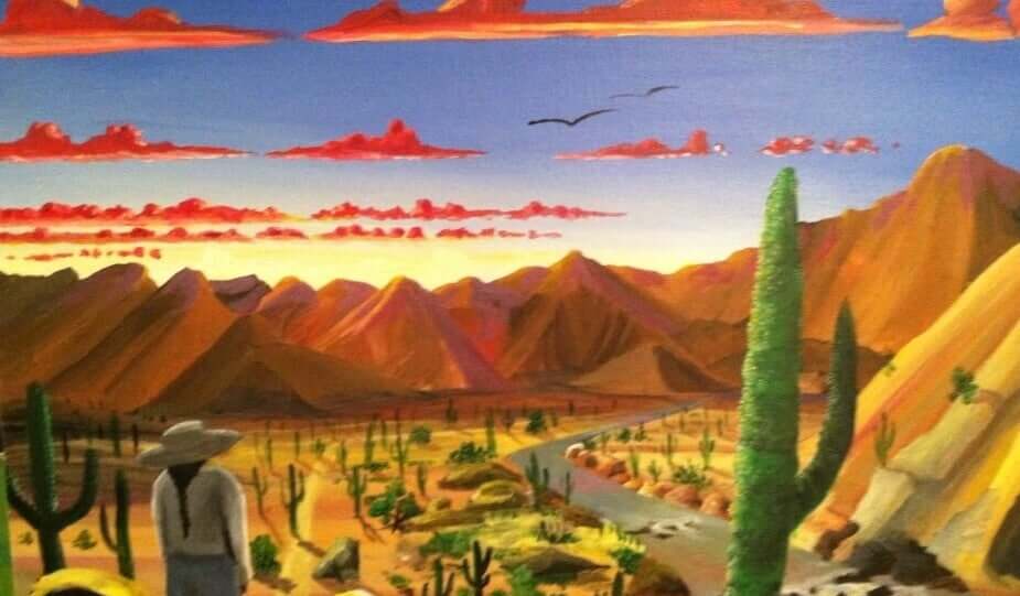 Ilustração de região árida