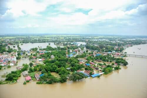 Cidade inundada