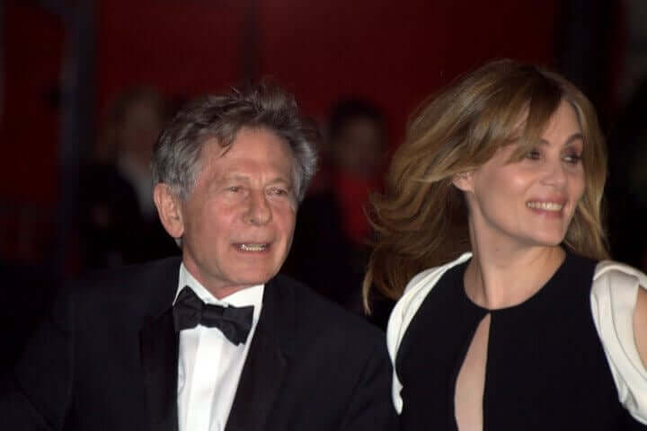 Roman Polanski com sua esposa