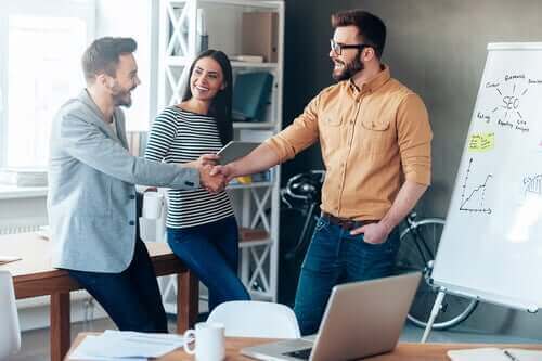 Reunião de trabalho descontraída