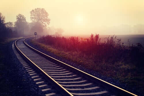 Nos trilhos do trem