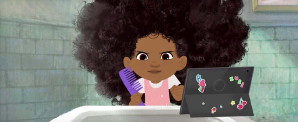 Cena do curta Hair Love