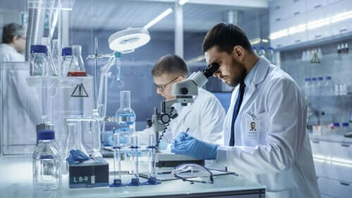 Cientistas fazendo pesquisa