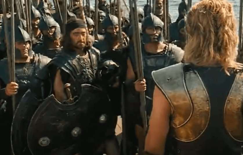 Aquiles liderando exército