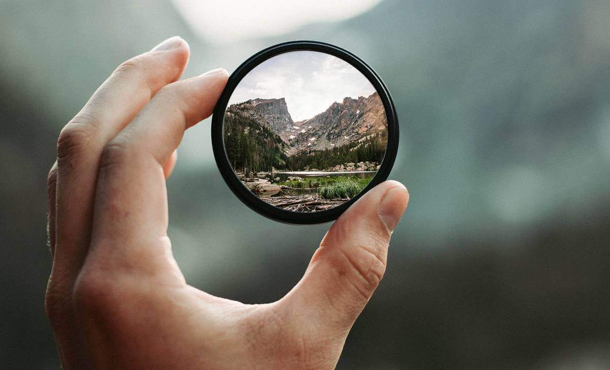 Paisagem em espelho pequeno