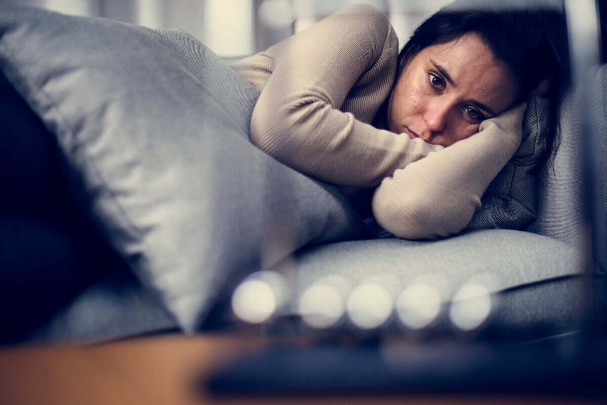 Mulher sofrendo de depressão