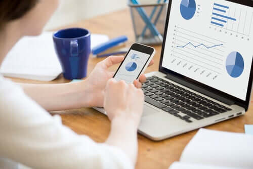 Análises no celular e no computador