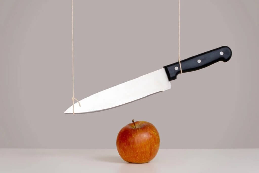 Faca para cortar maçã