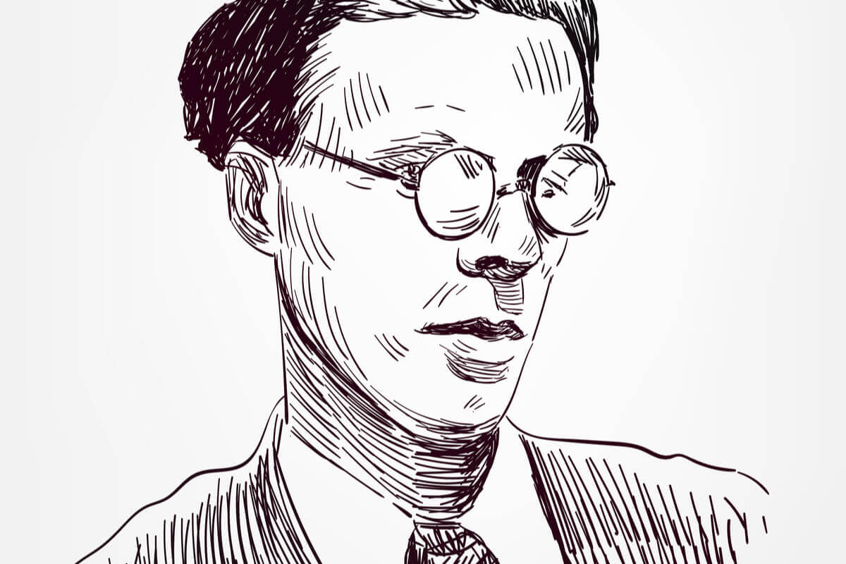 Caricatura de Aldous Huxley