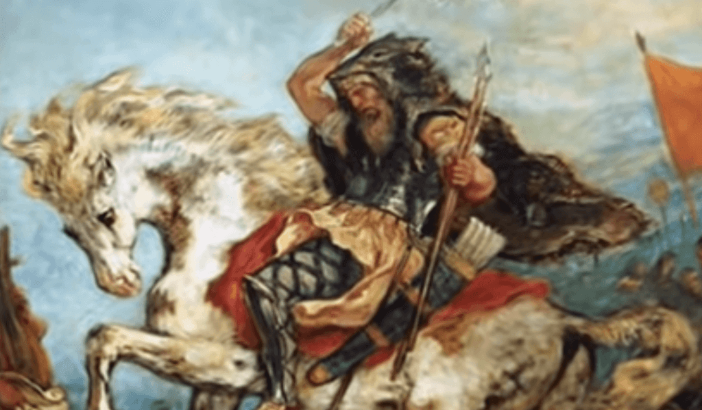 Guerreiro em cavalo