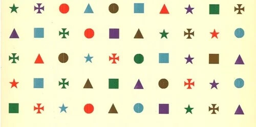 Símbolos do teste de Stroop