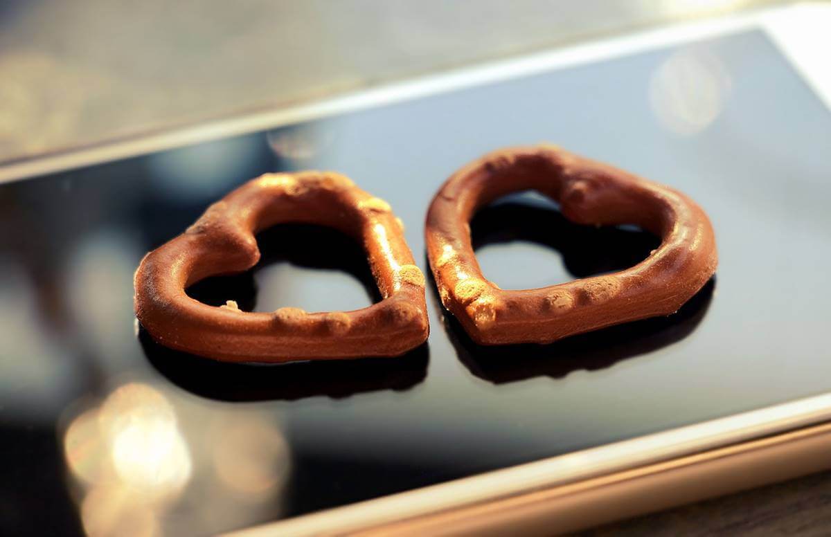 Biscoitos em formato de coração