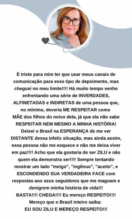 Postagem de Zilu para Graciele